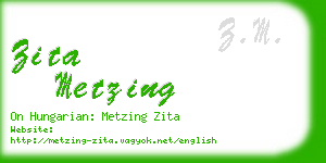 zita metzing business card